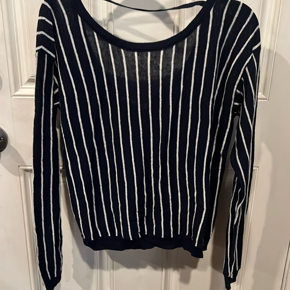 Blue Striped light weight sweater